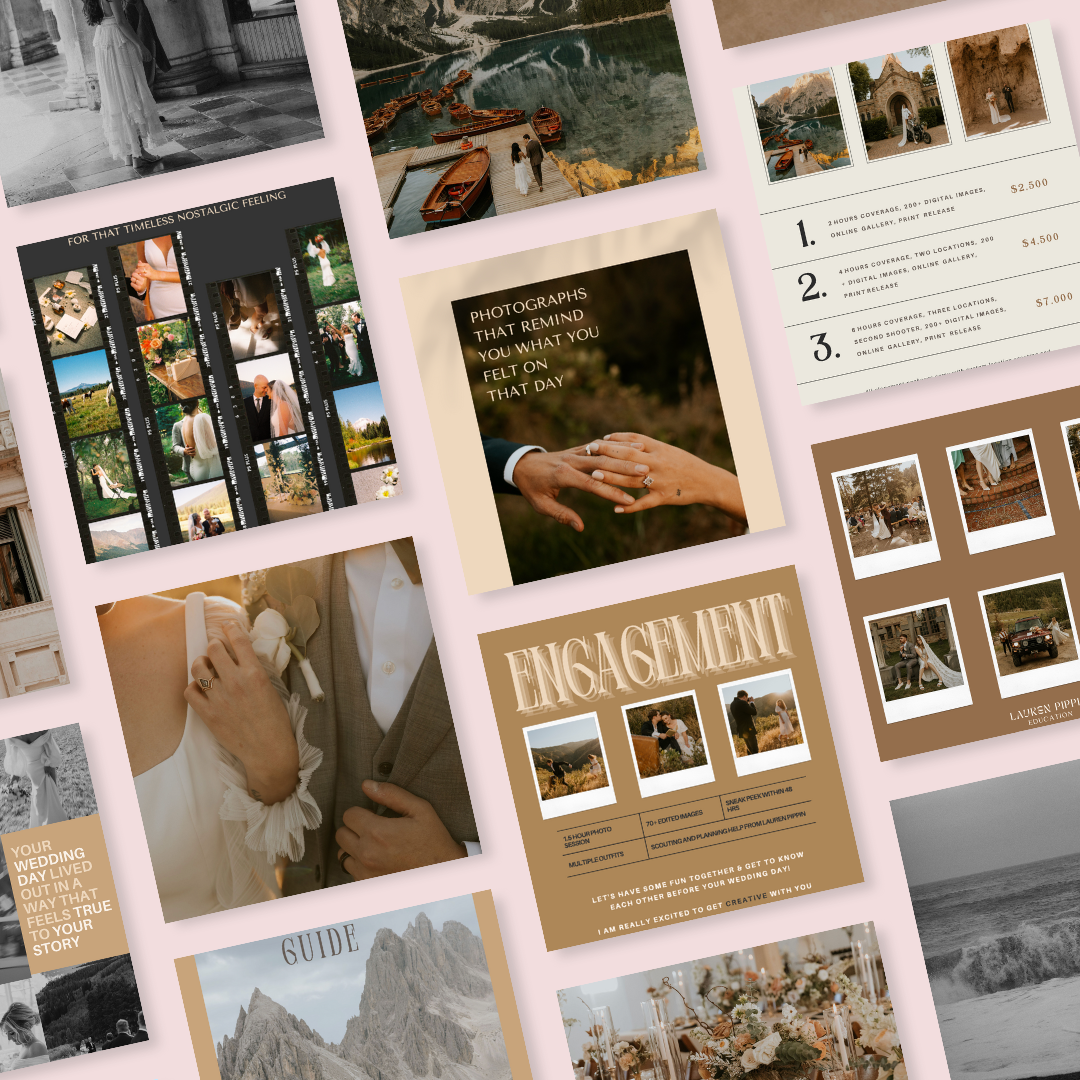 Elopement Pricing Guide: Canva Template