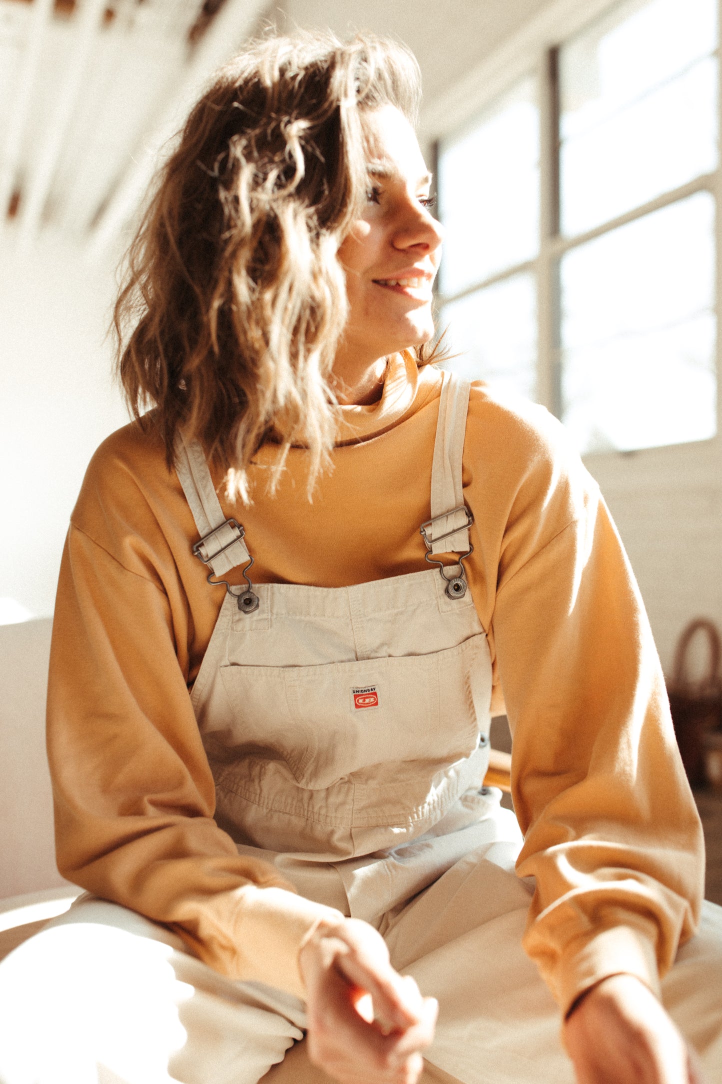 Cream Overalls