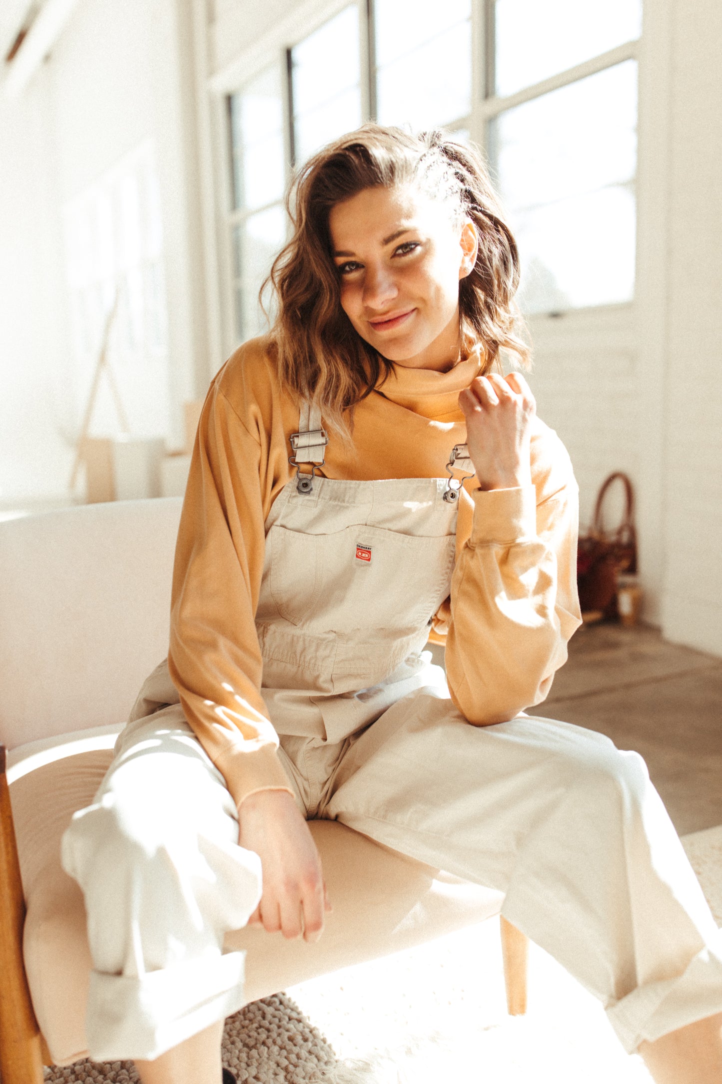 Cream Overalls