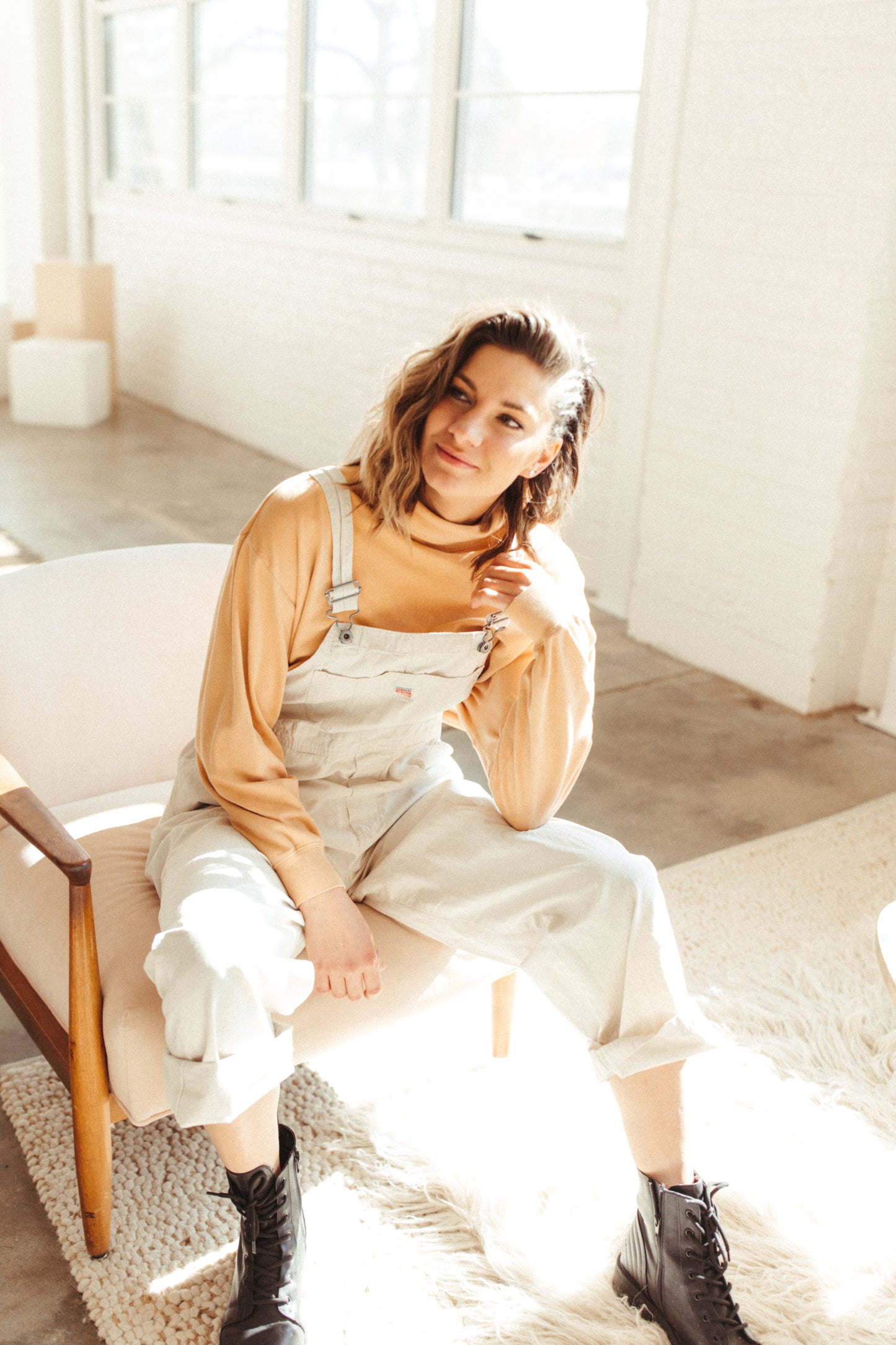 Cream Overalls