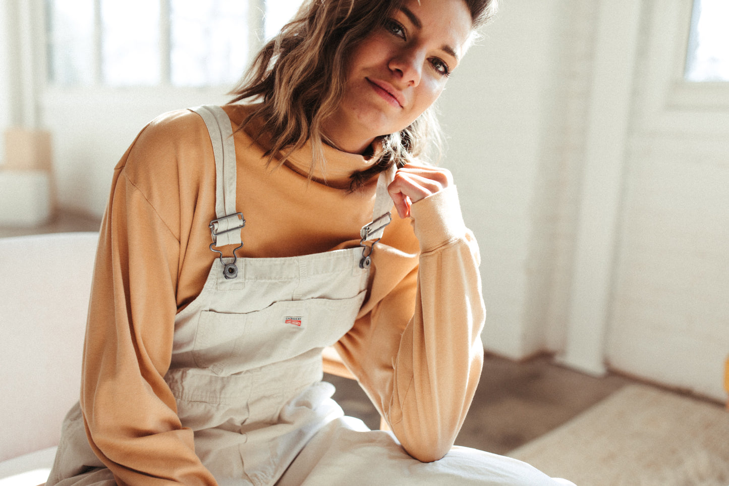Cream Overalls