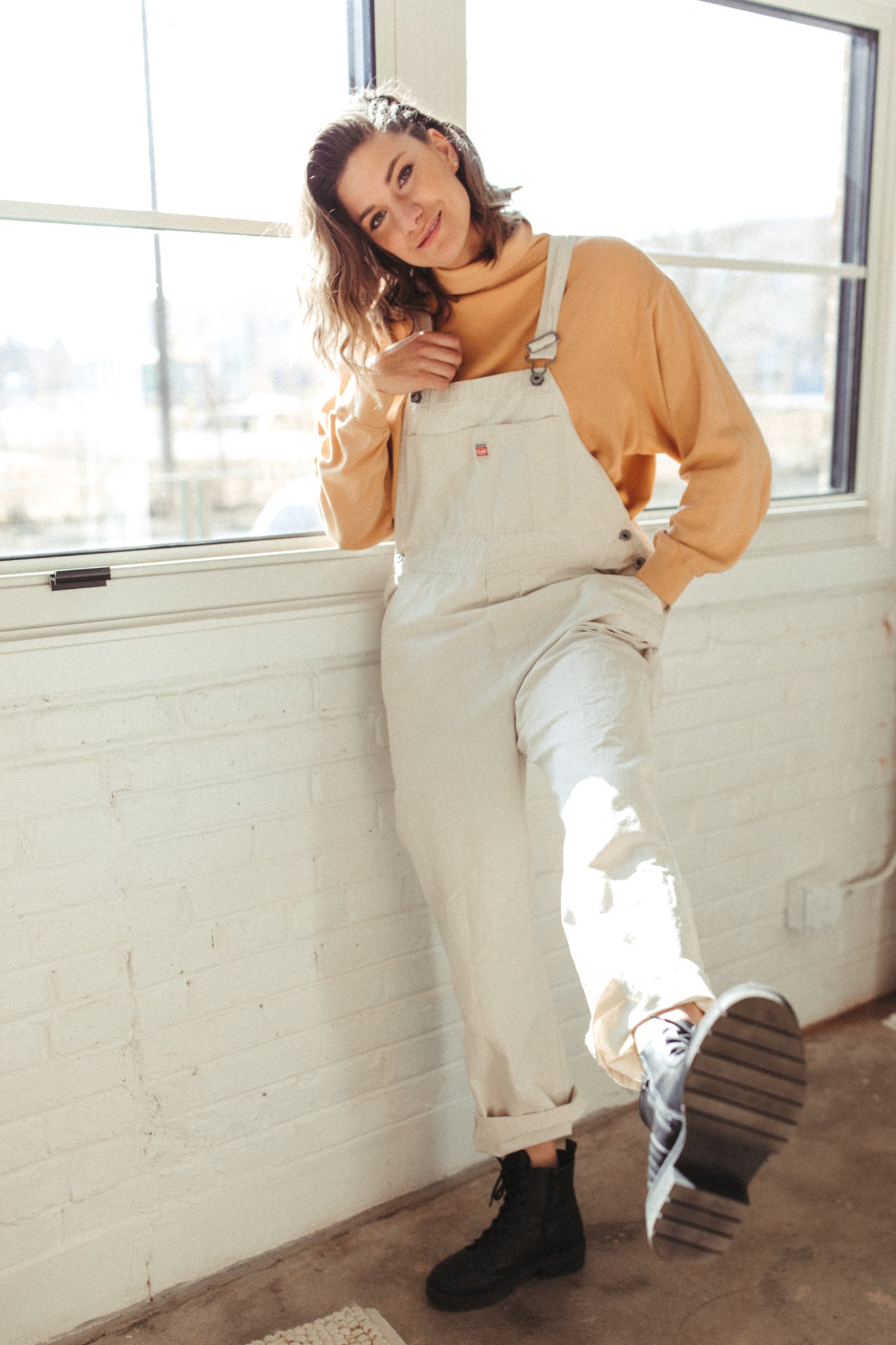Cream Overalls