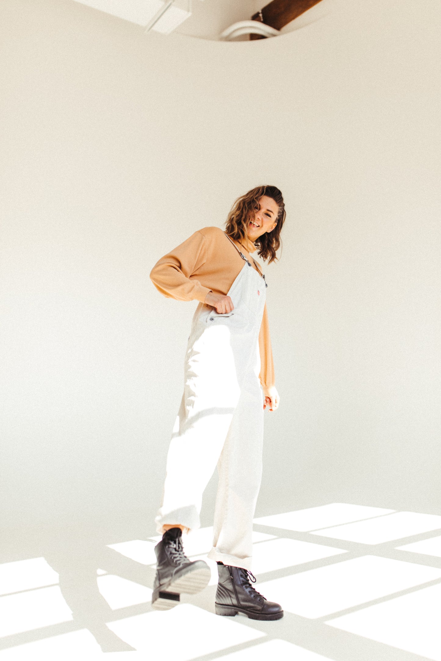 Cream Overalls
