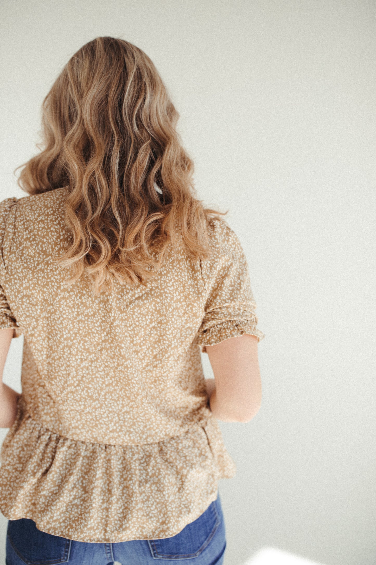 Tan Floral Top