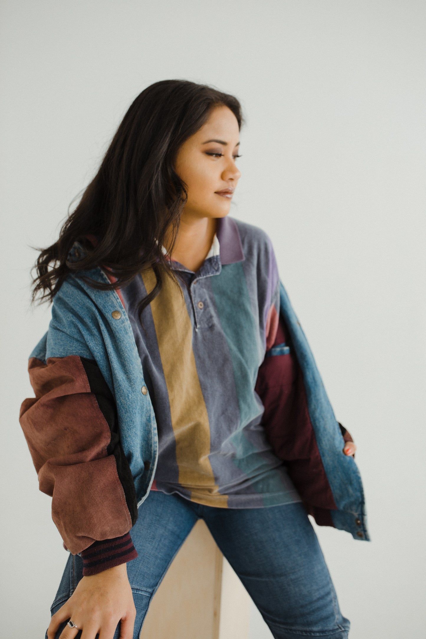 Oversized Jean 90's Bomber Jacket