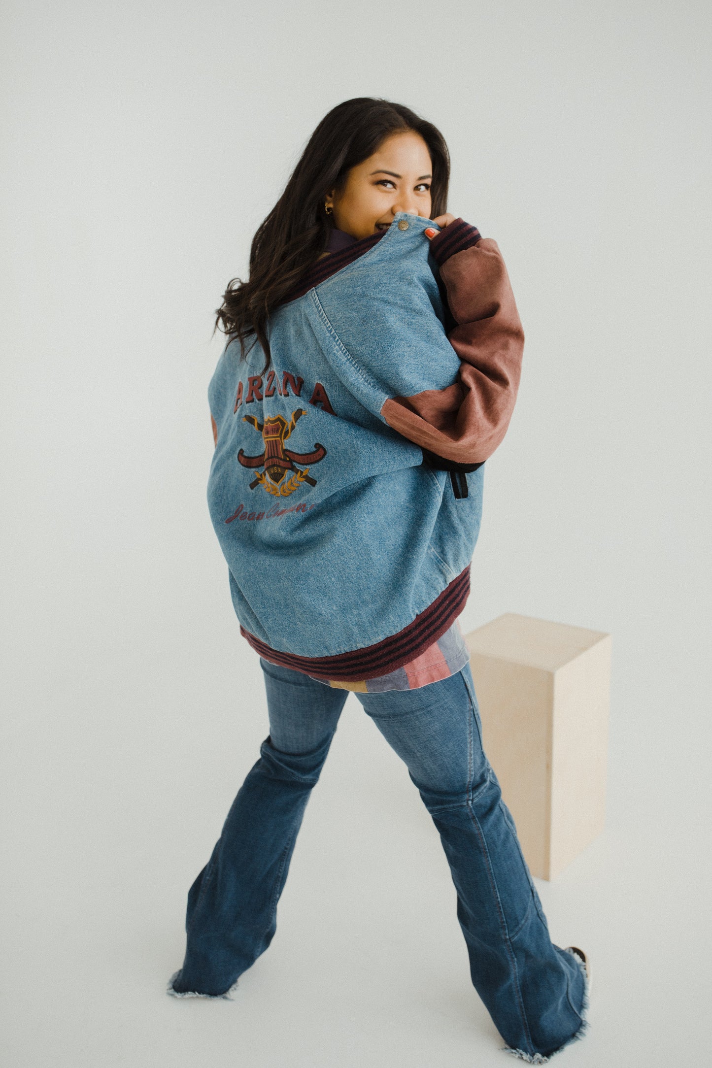 Oversized Jean 90's Bomber Jacket