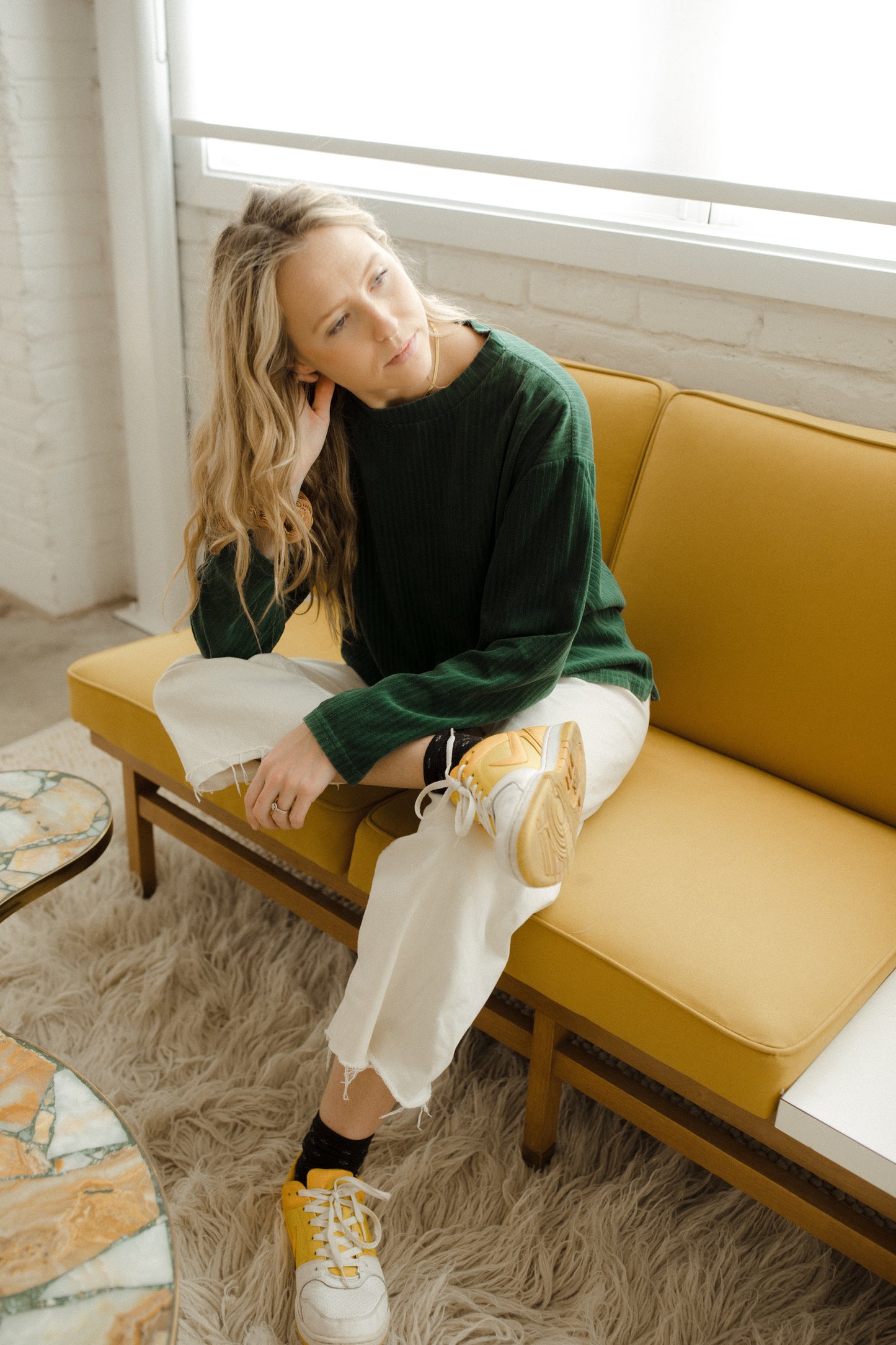 Velvet Mock Neck Longsleeve