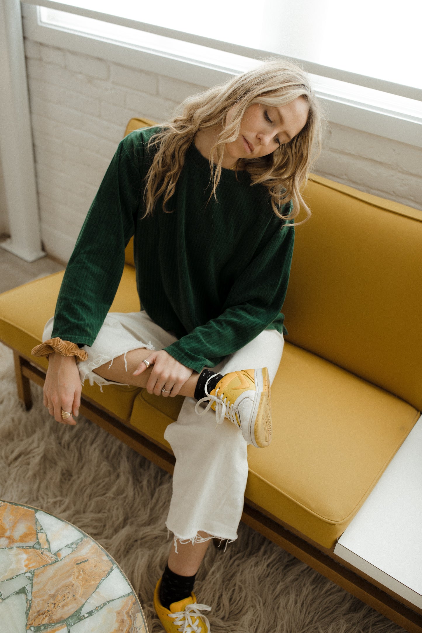Velvet Mock Neck Longsleeve