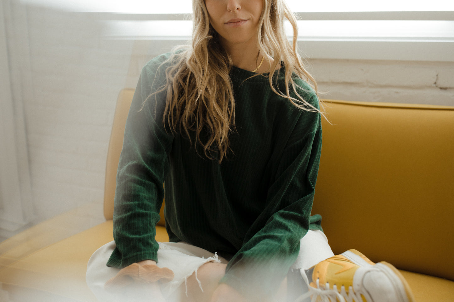 Velvet Mock Neck Longsleeve