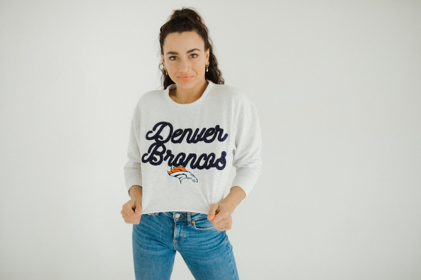 Broncos Crewneck Crop