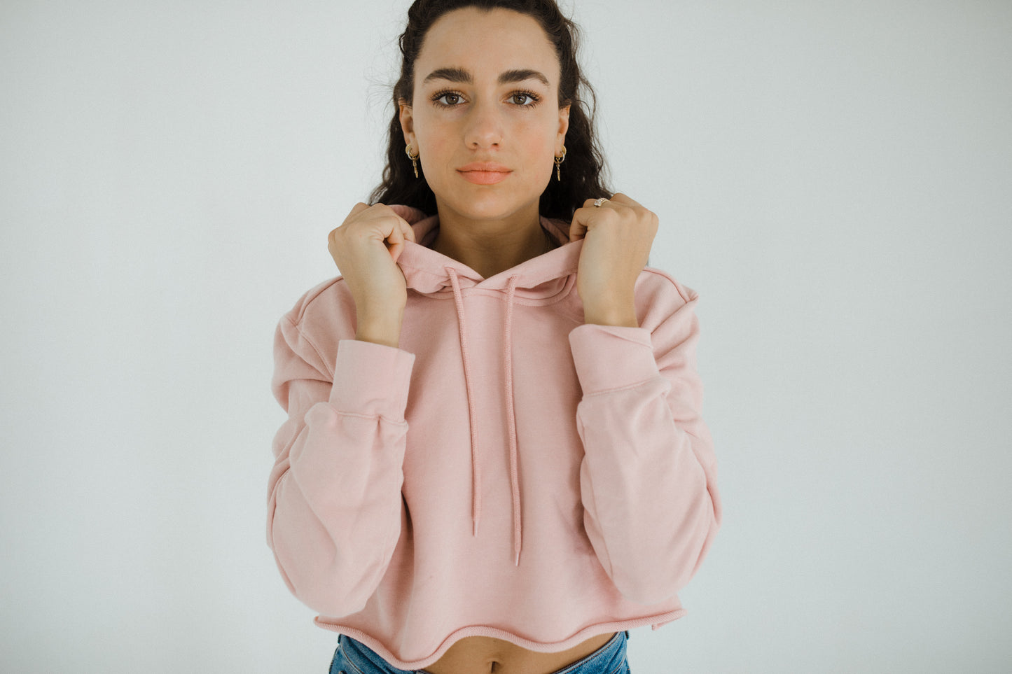 Pink Cropped Sweatshirt