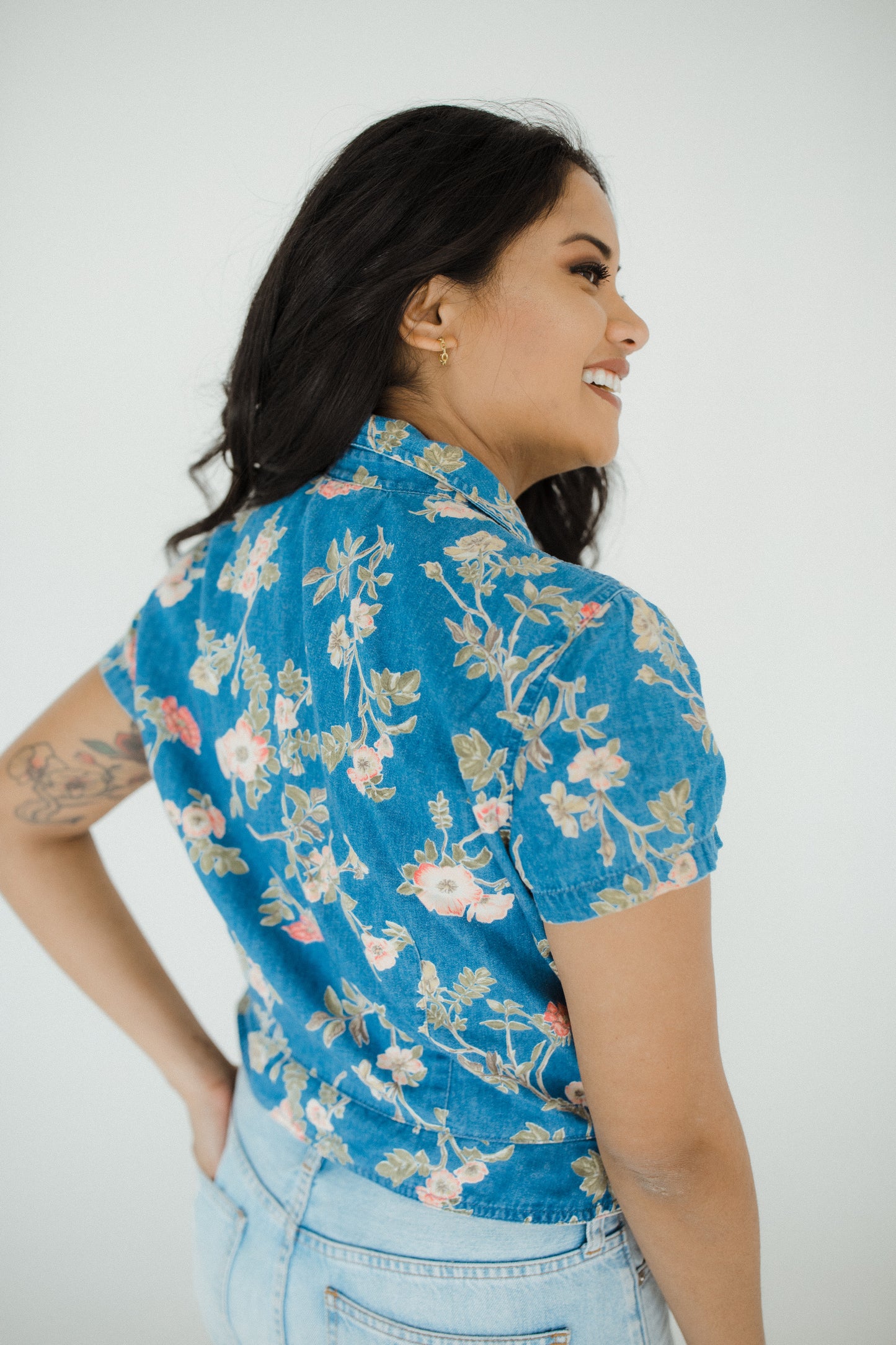 Floral Denim Shirt
