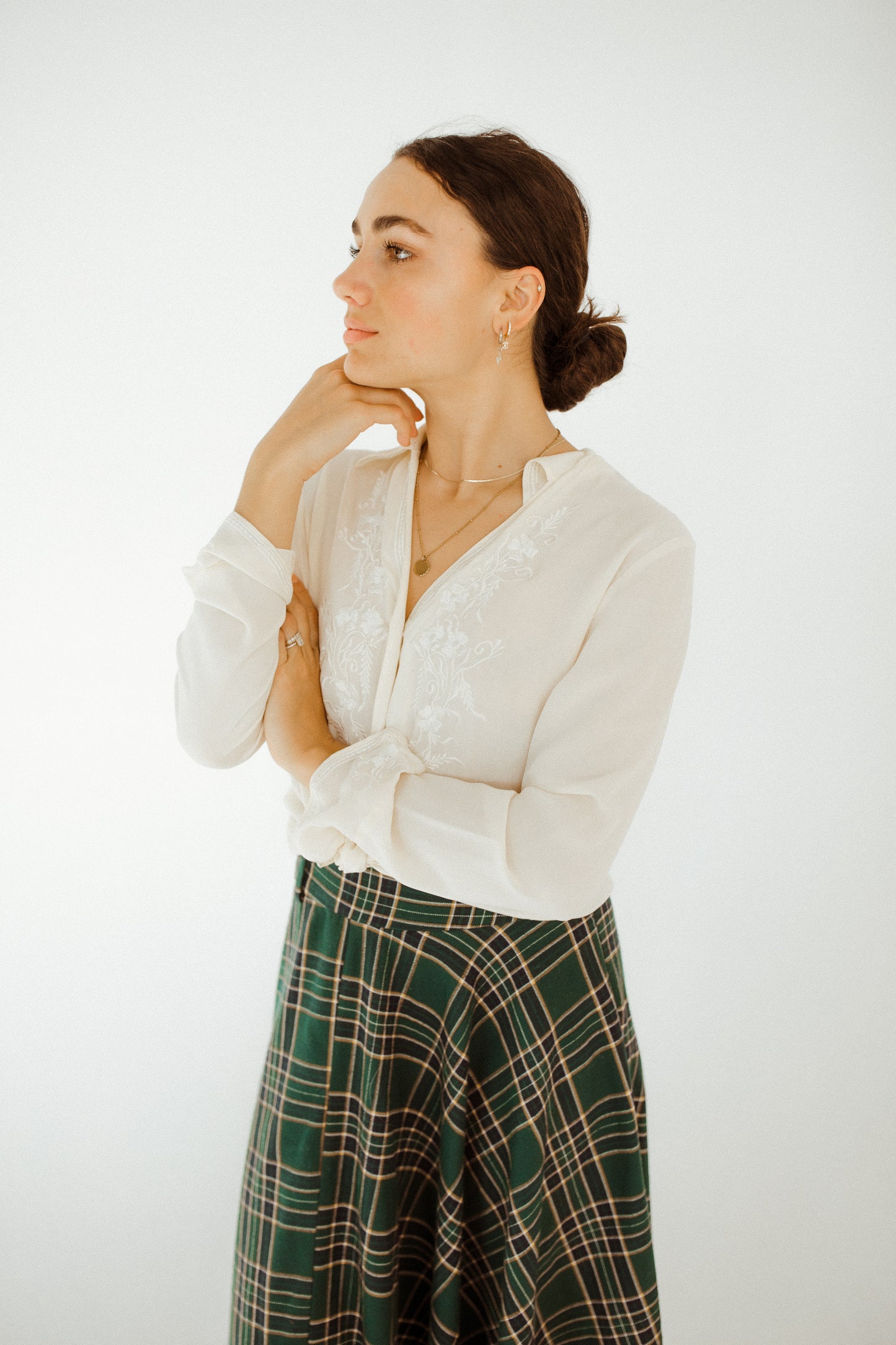 The Silk Embroidered Blouse