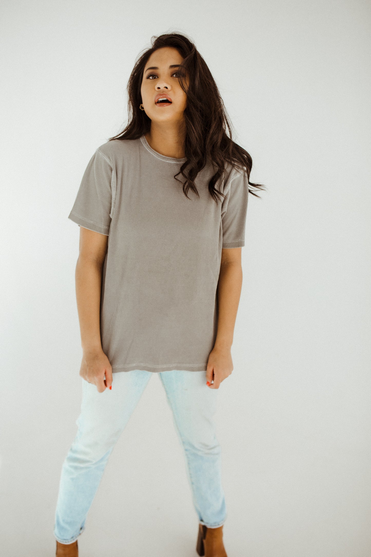 Oversized Ribbed Tee