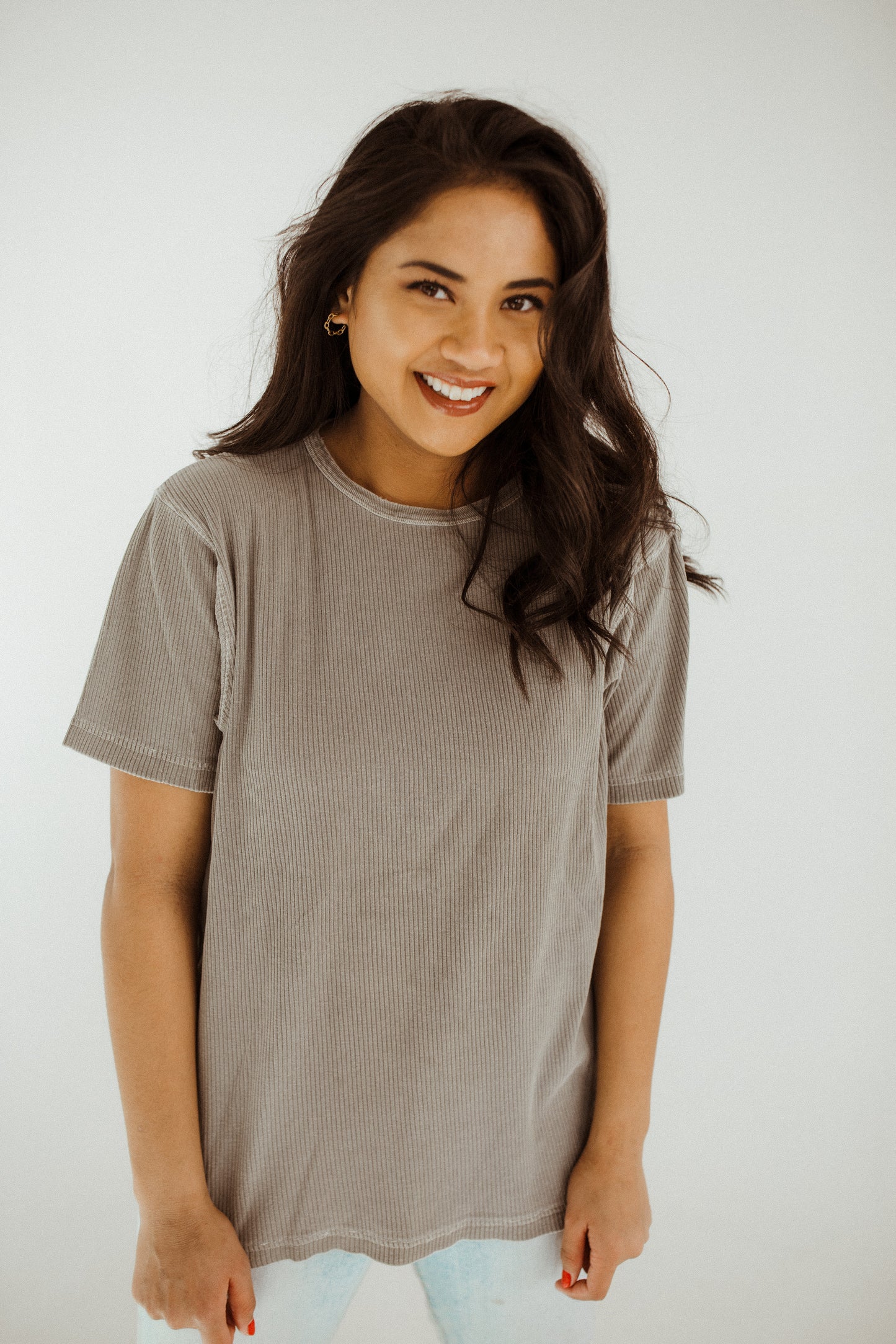 Oversized Ribbed Tee