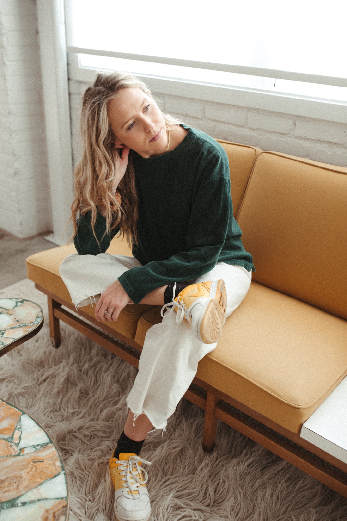 Velvet Mock Neck Longsleeve