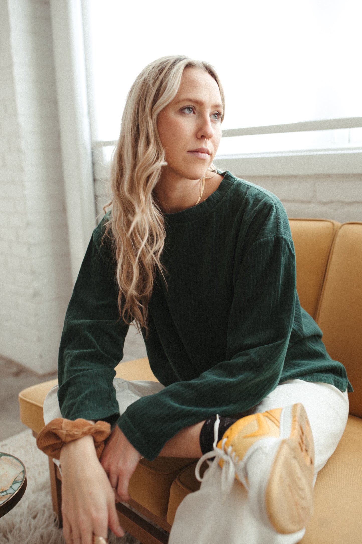 Velvet Mock Neck Longsleeve