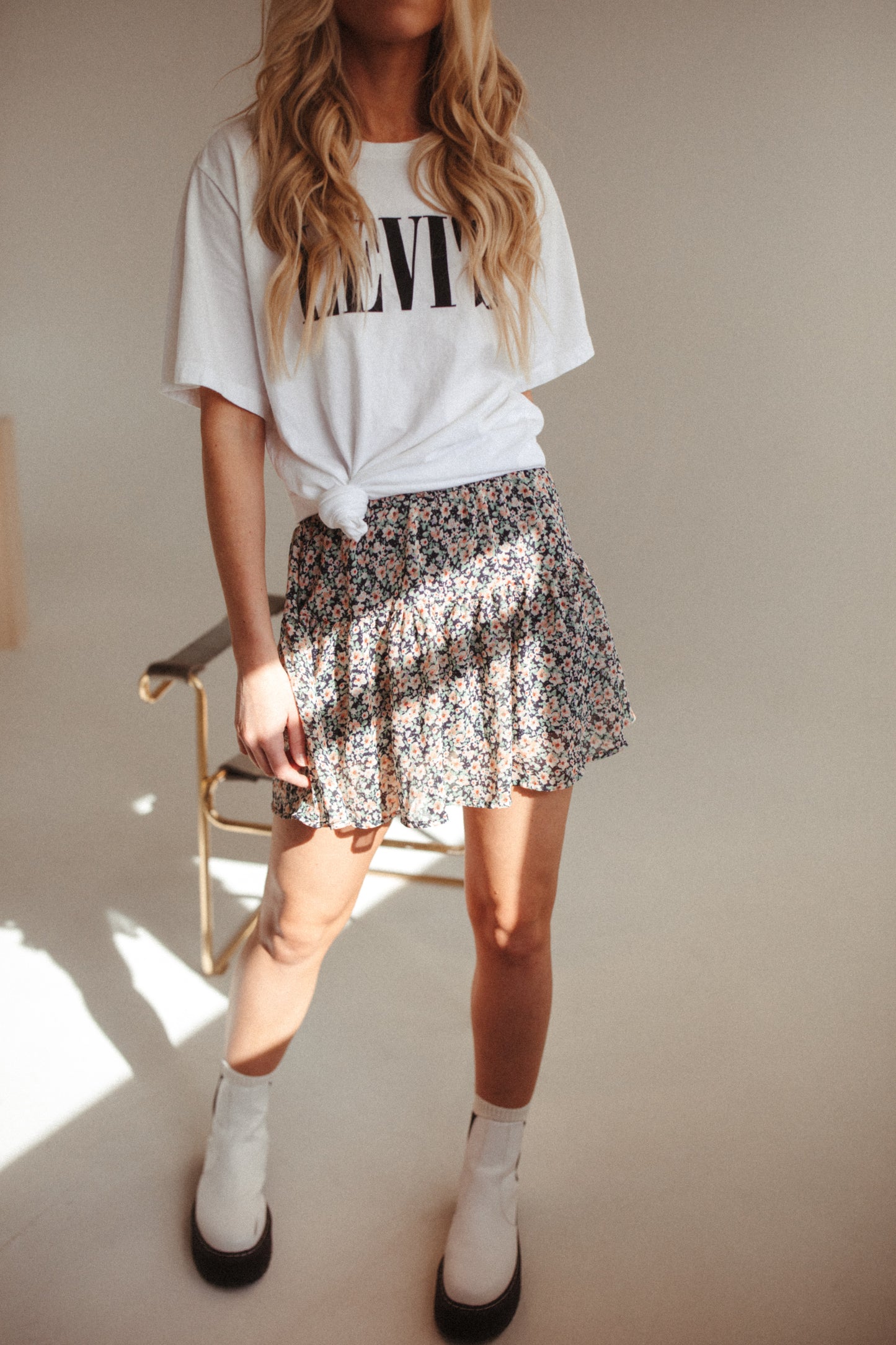 Floral Mini Skirt