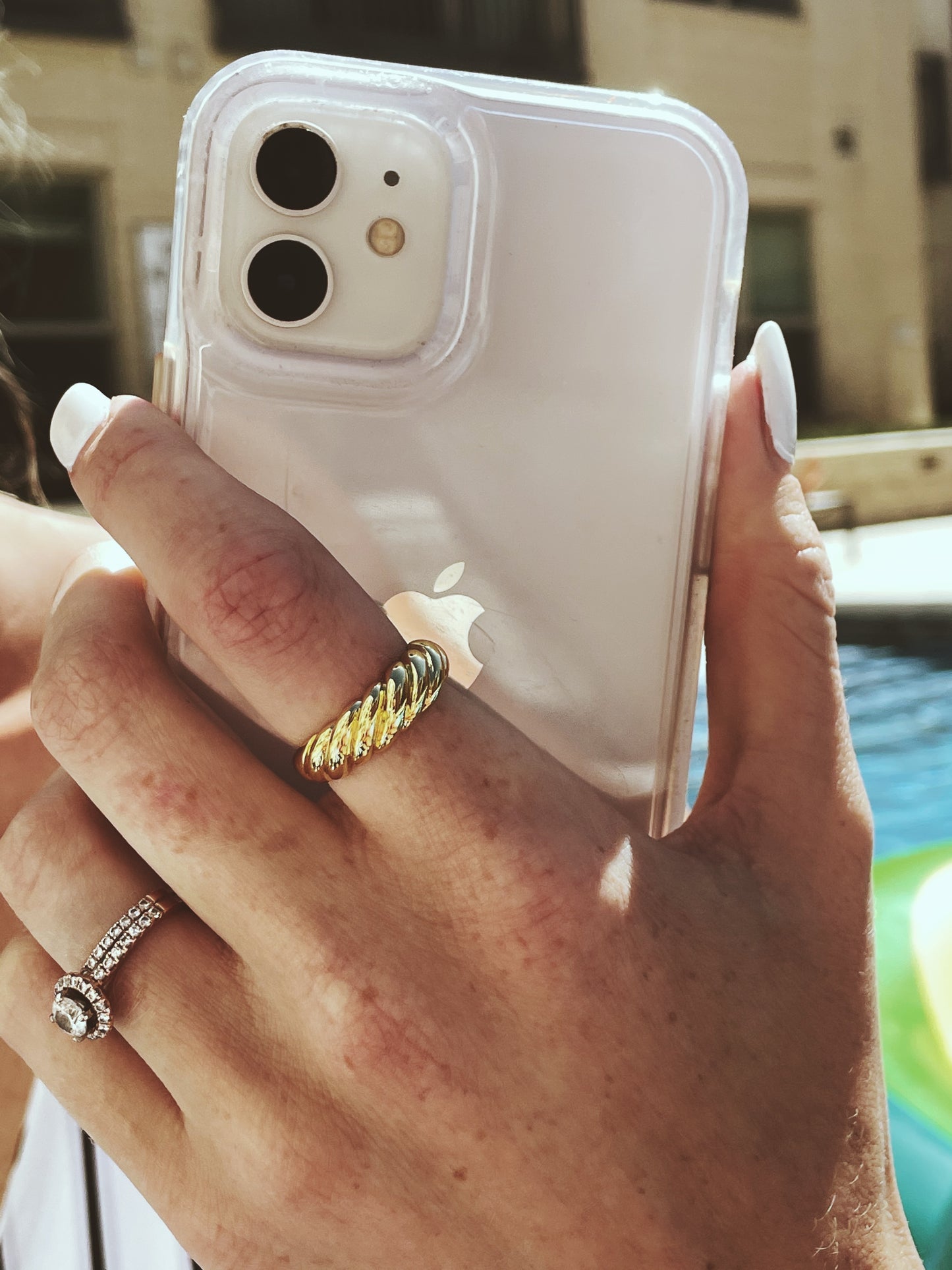 The Gold Croissant Ring