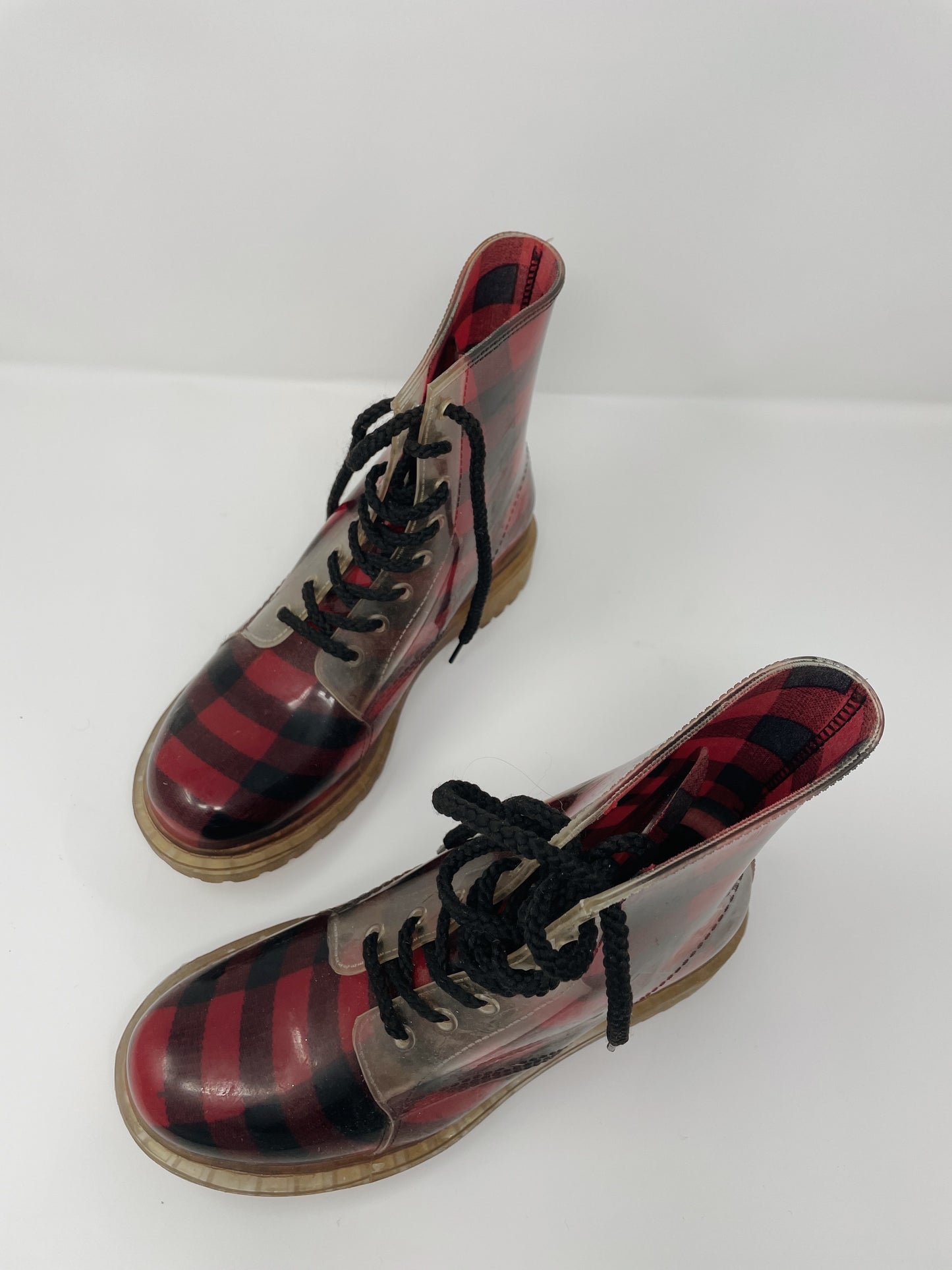 Plaid Red Boots