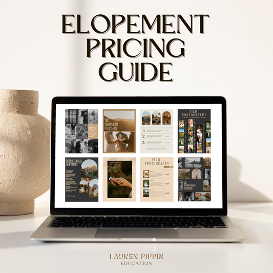 Elopement Pricing Guide: Canva Template