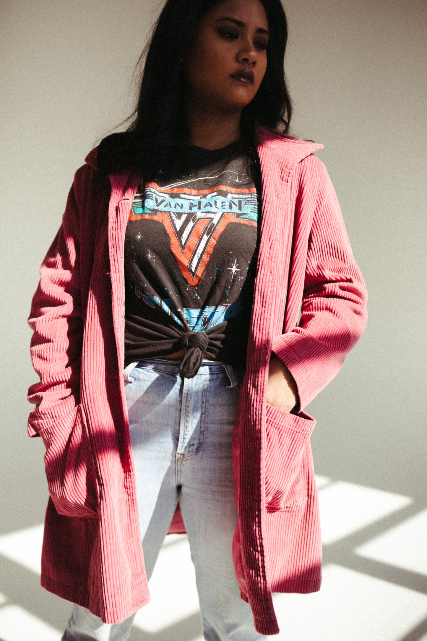 Pink Corduroy Coat