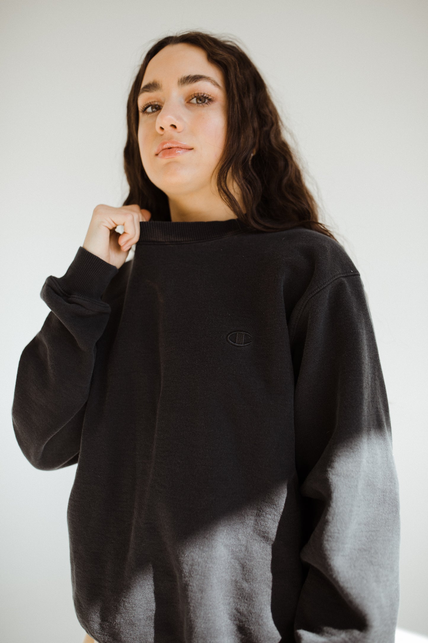 Black Champion Crew Neck