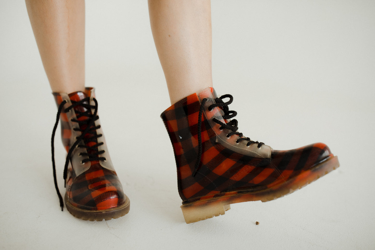 Plaid Red Boots