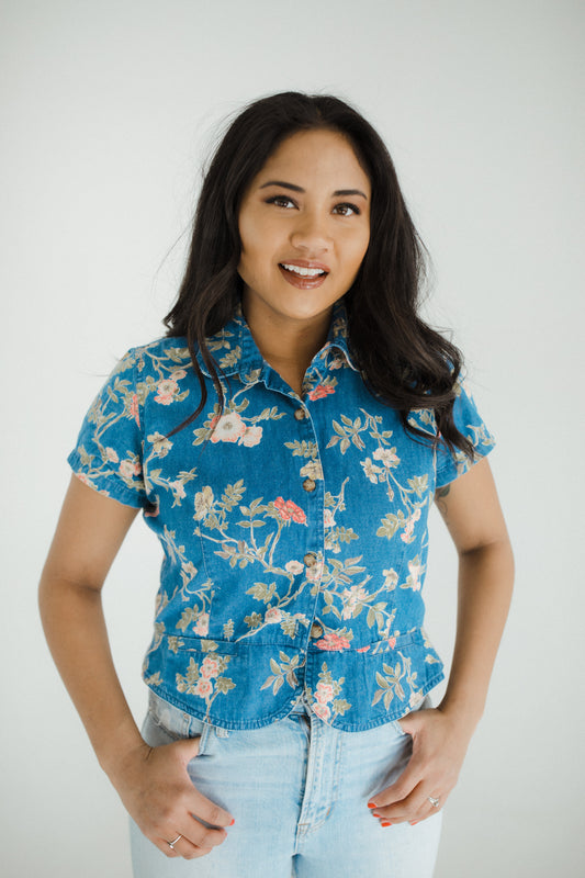 Floral Denim Shirt