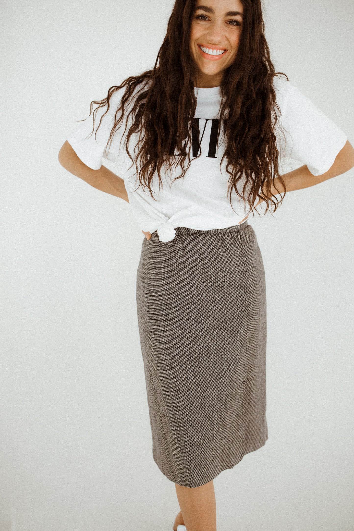 Wool Pencil Skirt