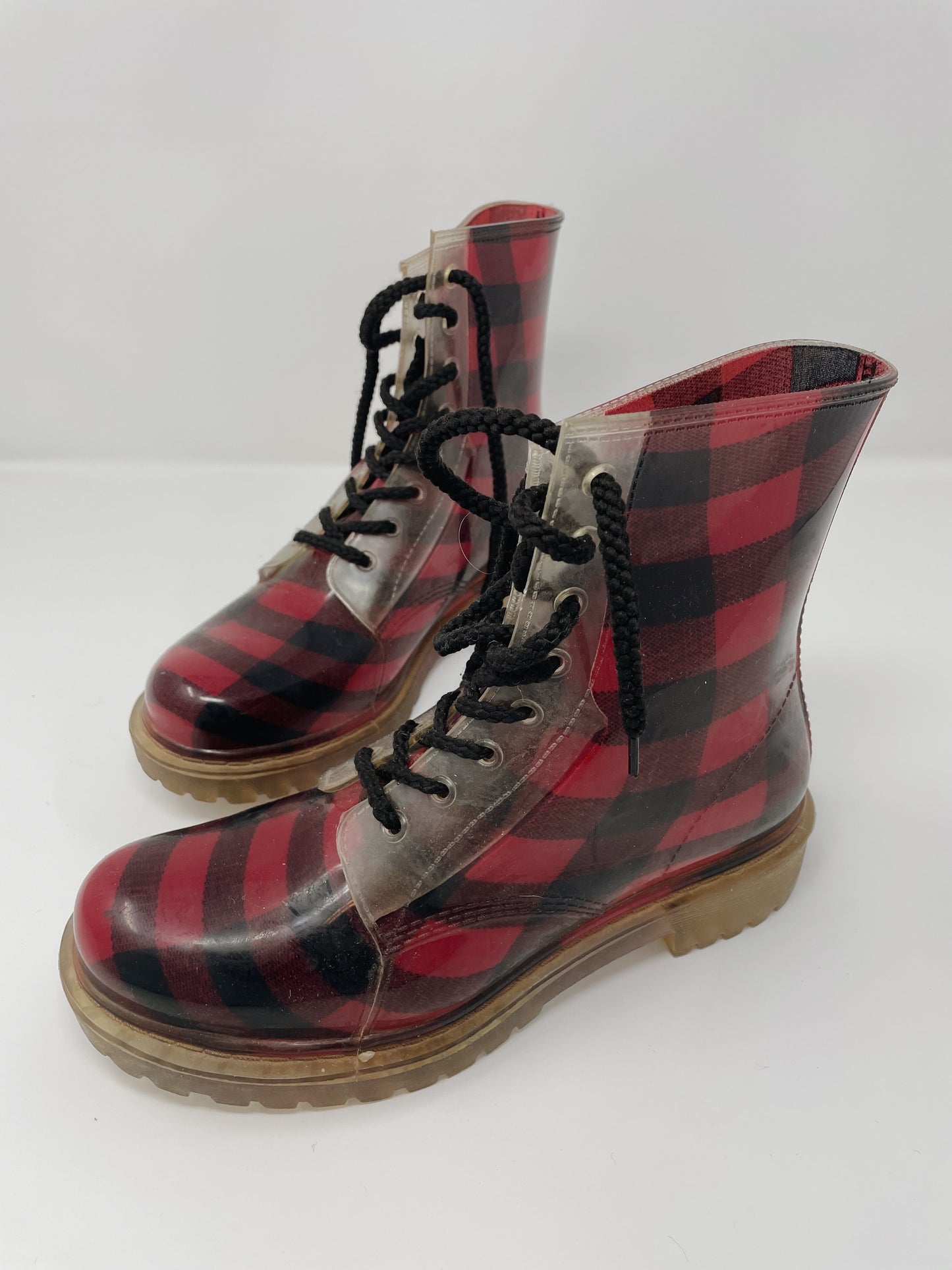 Plaid Red Boots